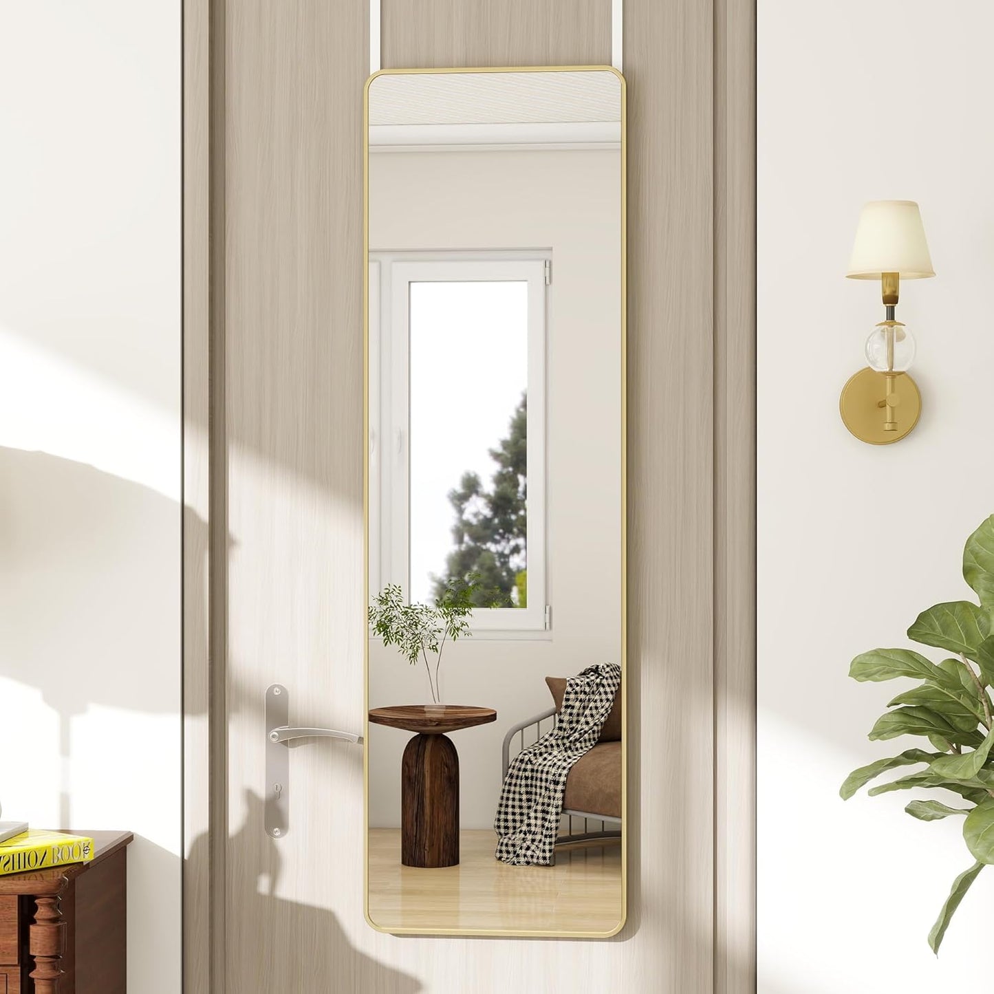 TinyTimes Full Length Mirror - 48in x 18in Over Door Design