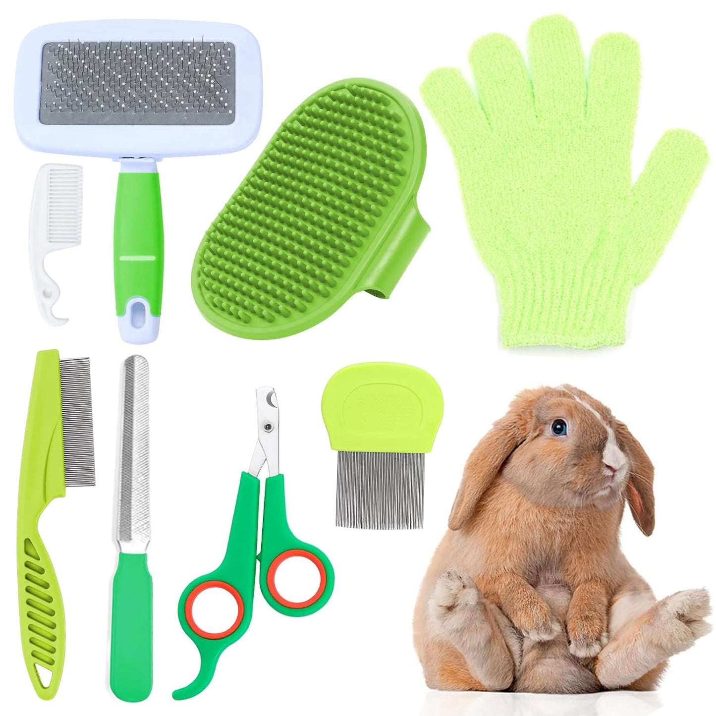 8-Pc Small Animal Grooming Set for Easy Pet Care