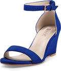 Women's Classic 3 in Wedge Heels Sandals - Secure Ankle Strap