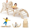 Pikler Triangle Set - 8 in 1 Large Foldable Montessori Climbing Gym