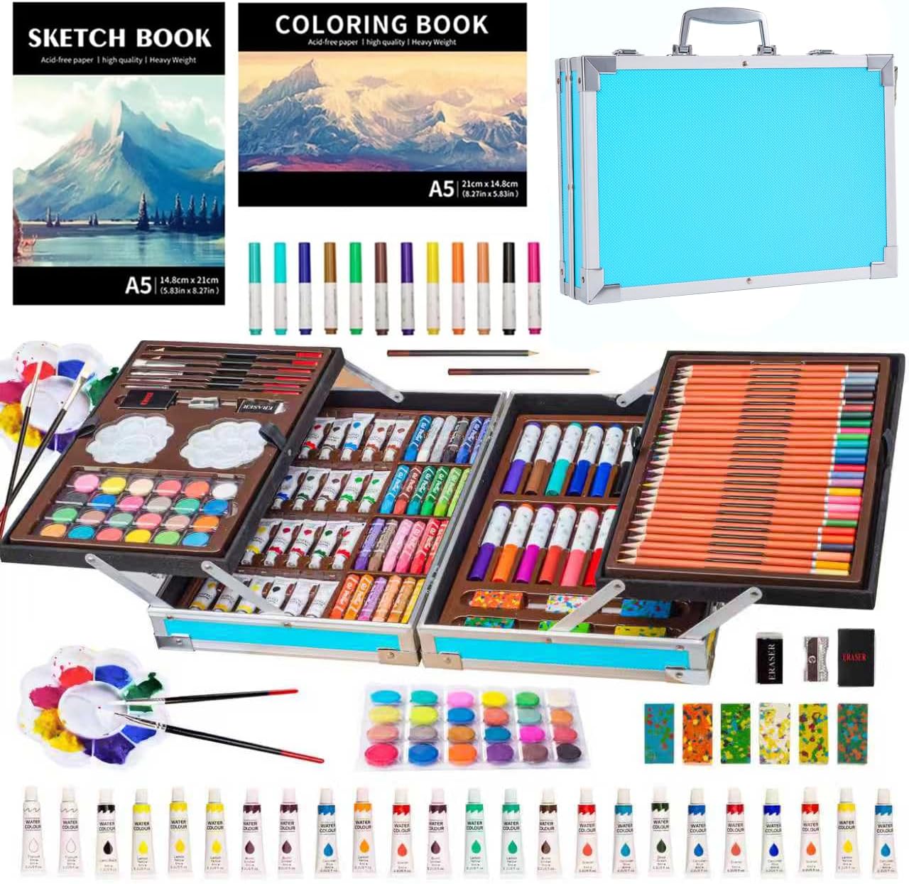 KINSPORY Deluxe Art Supplies Kit for Kids - Perfect Gift Idea