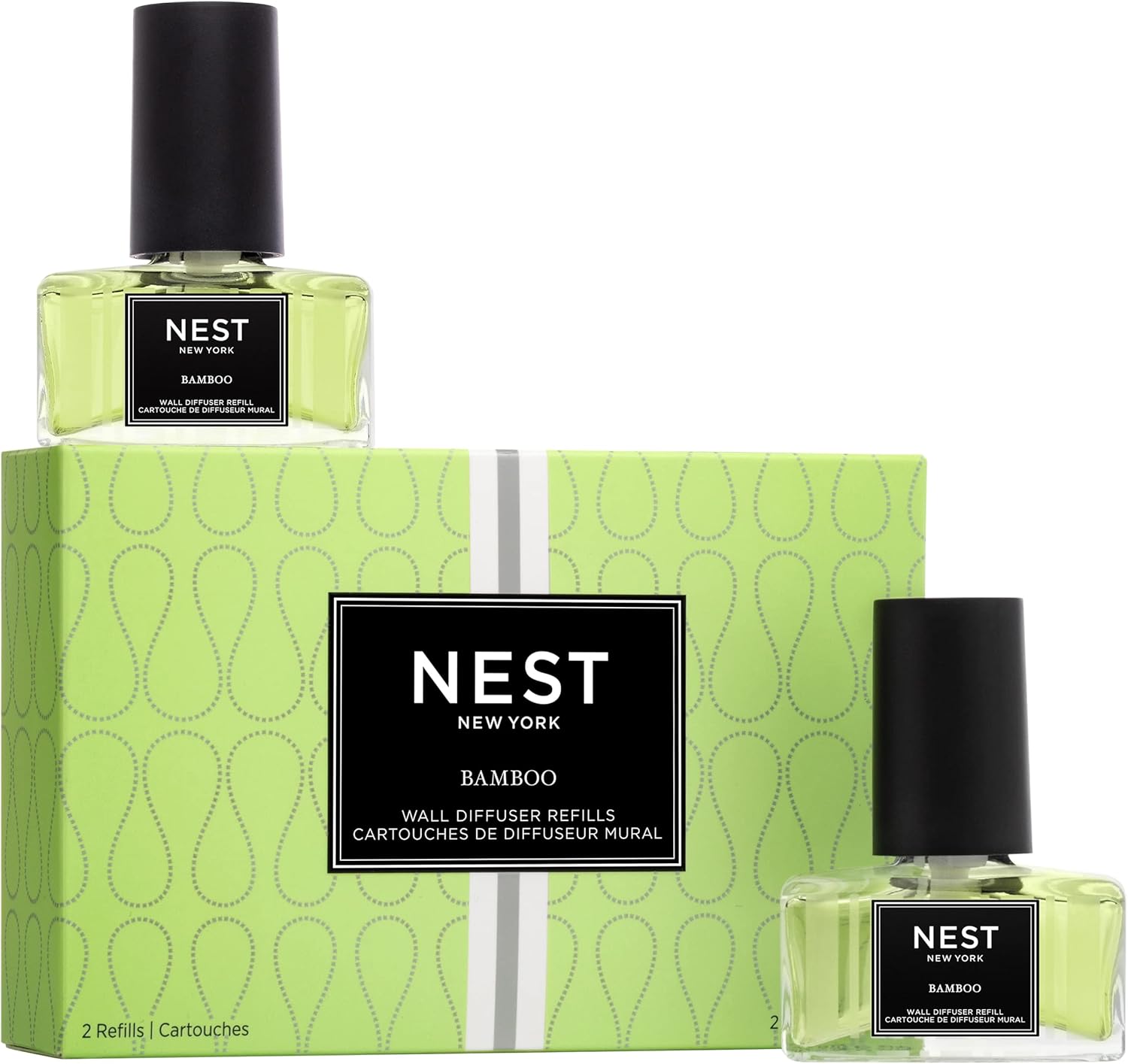 NEST New York Wall Diffuser Refill Vials, Bamboo - Set of 2