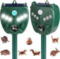 Solar Animal Repellent Ultrasonic 2 Pack - Motion Sensor Garden Guard