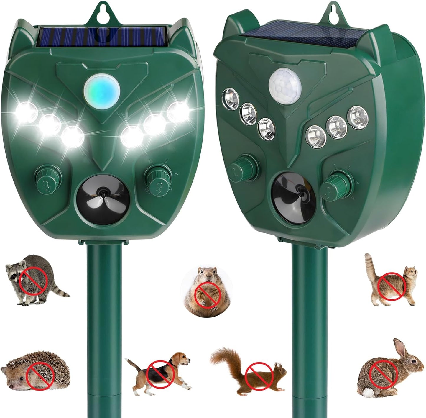 Solar Animal Repellent Ultrasonic Devices for Lawn Protection