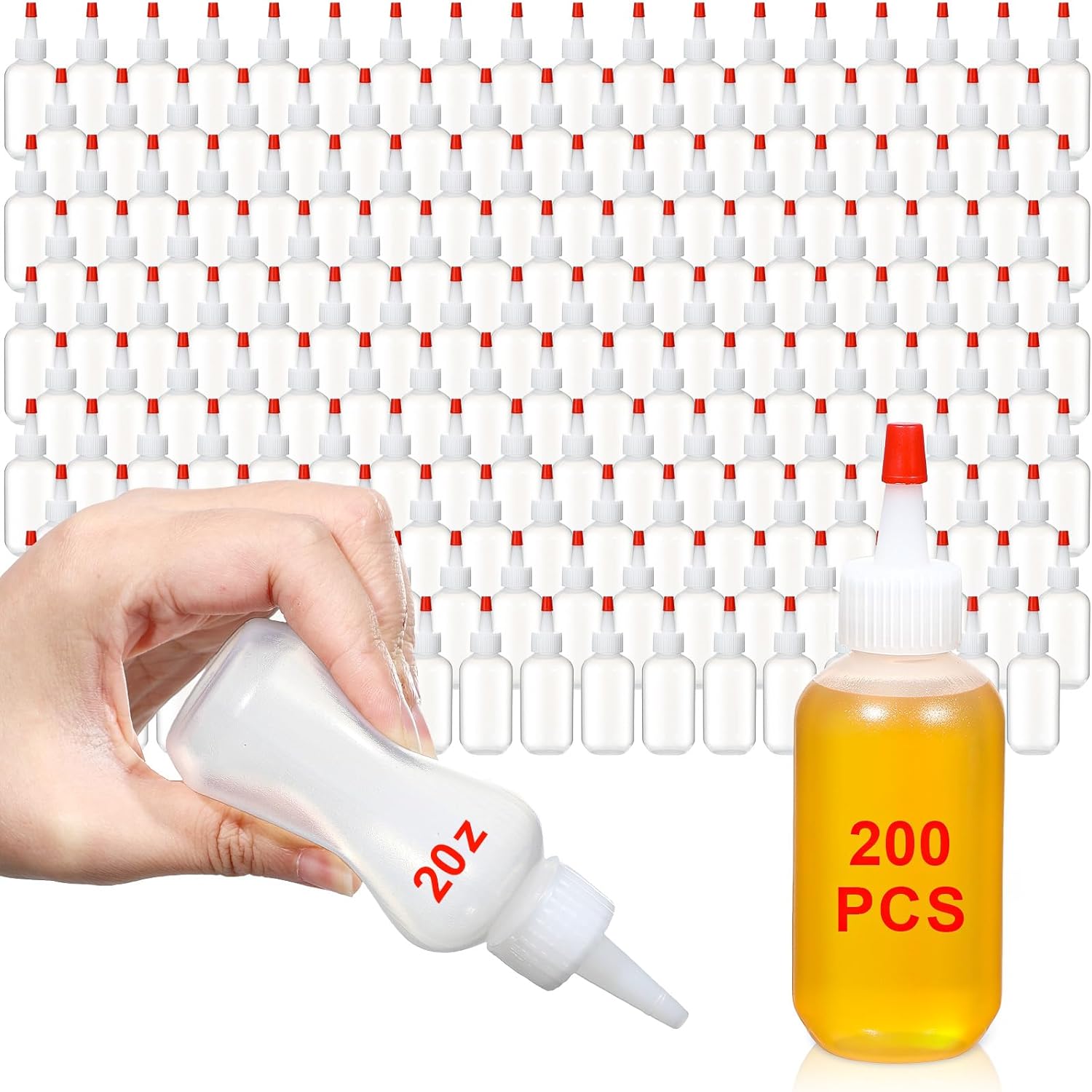 200 Pcs 2 oz Small Condiment Squeeze Bottles for Versatile Use