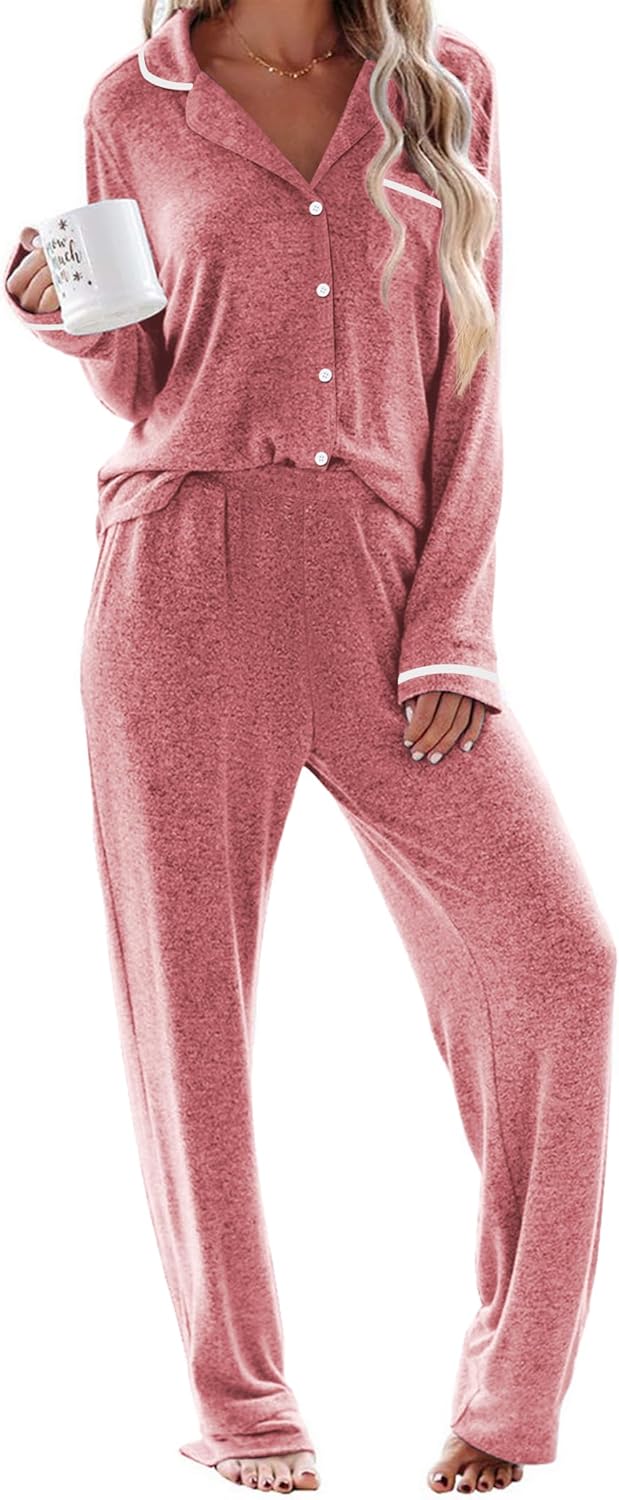 Ekouaer Women's Pajama Sets Soft Lounge Sets for Comfort