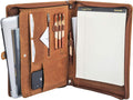 Genuine Leather Business Portfolio Padfolio Folder for 13ft Laptop