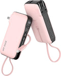 Portable Charger with Built-in USB-C Cable & Plug - Compact 10,000mAh