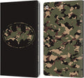 Batman DC Comics Camouflage Logos Leather Wallet Case for iPad 10.2