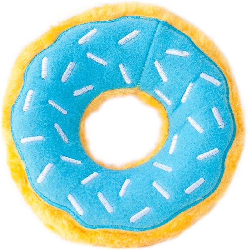 ZippyPaws Blueberry Donutz - Stuffing-Free Squeaky Toy