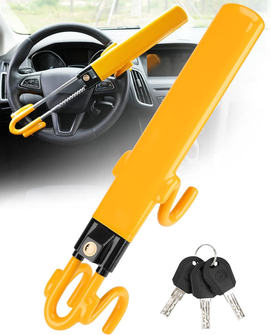 Tevlaphee Steering Wheel Lock - Heavy Duty Antitheft Device