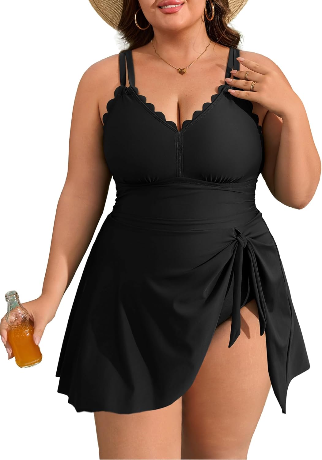 Charmo Plus Size Swimsuit for Women with Tummy Control Design