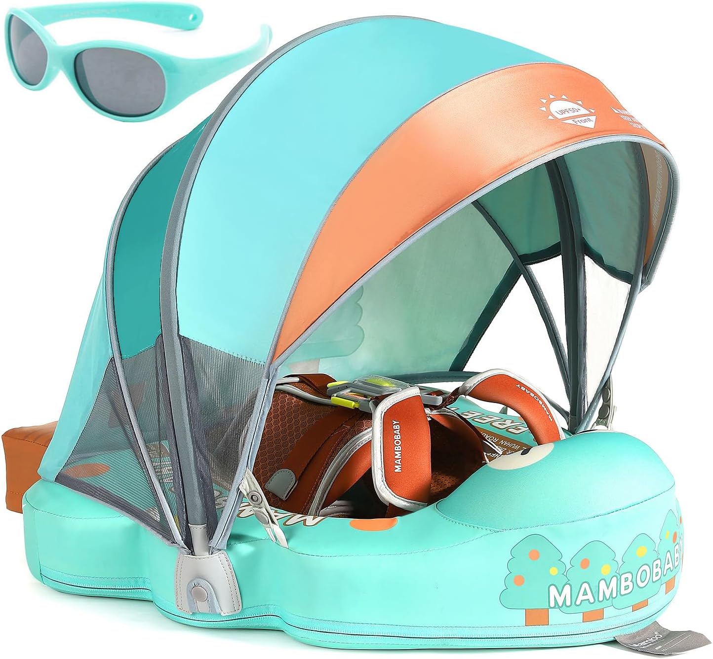 Mambobaby Float with Canopy - Non-Inflatable Baby Swim Trainer