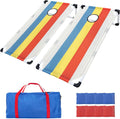 Portable PVC Framed Cornhole Game Set - Foldable 4x2 ft Travel Play