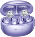 Open Ear Clip-On Earbuds for Women (Purple) - Jewelry Style Bluetooth