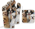 Cute Pet Dogs Heat Resistant Oven Glove Set