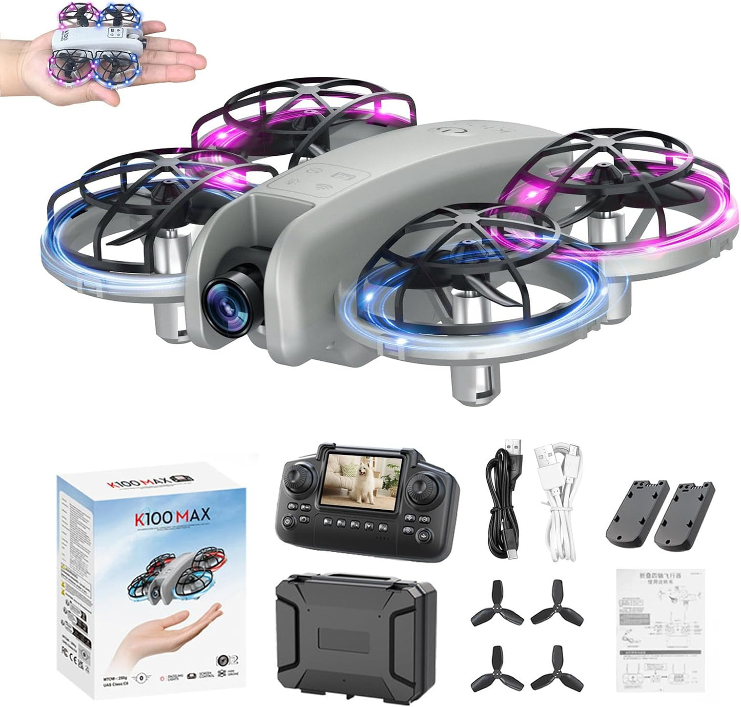 K100Max Mini Drone With Camera for Kids and Beginners Fun