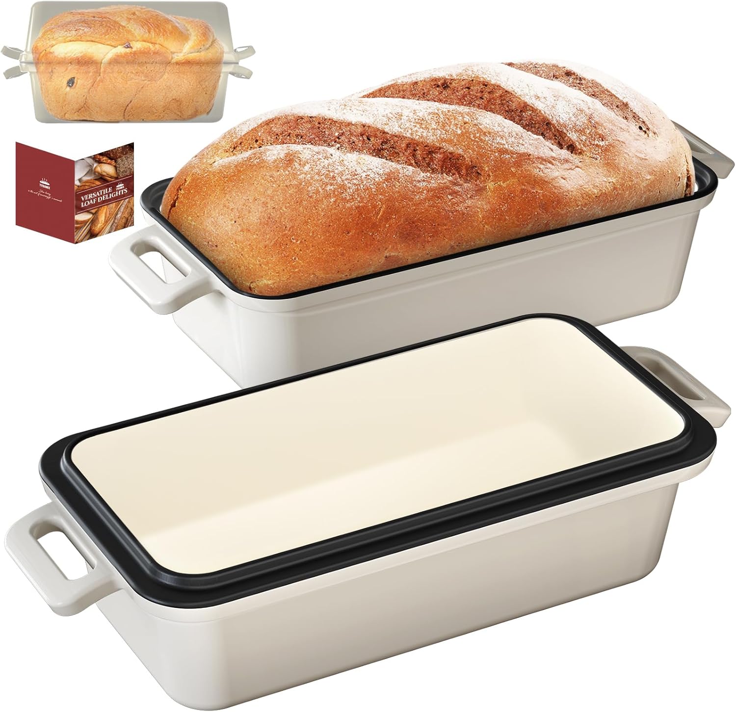 13x5 Enameled Cast Iron Loaf Pan for Perfect Baking Results