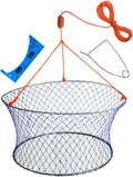 Wire Grid Bottom Crab Nets Two Ring Crab Kit - Easy Baiting