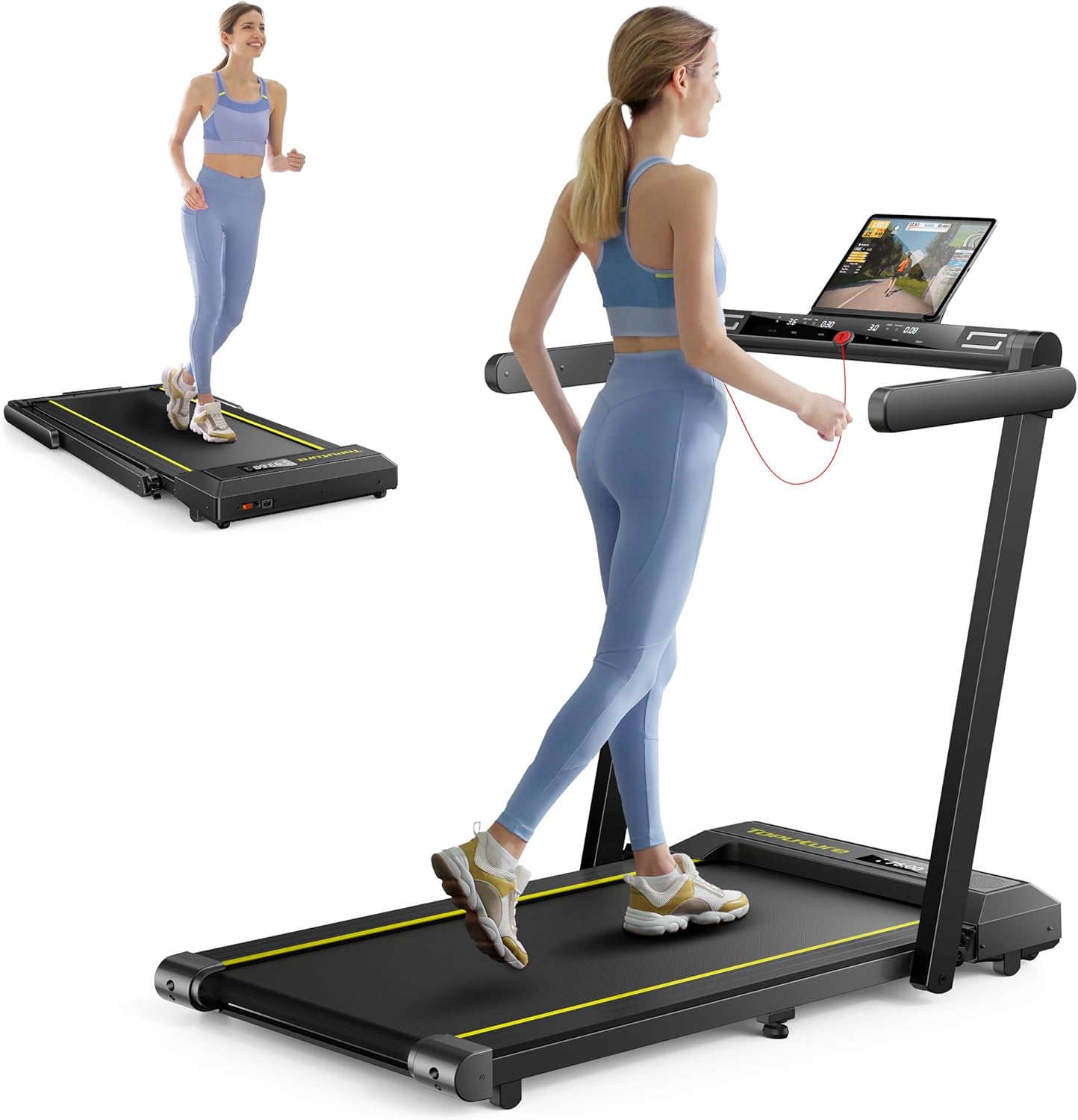 Walking Pad Treadmill with 12% Incline for Home and Office