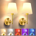 Battery Operated Wall Sconce Set of 2 - Rechargeable Wireless Lights