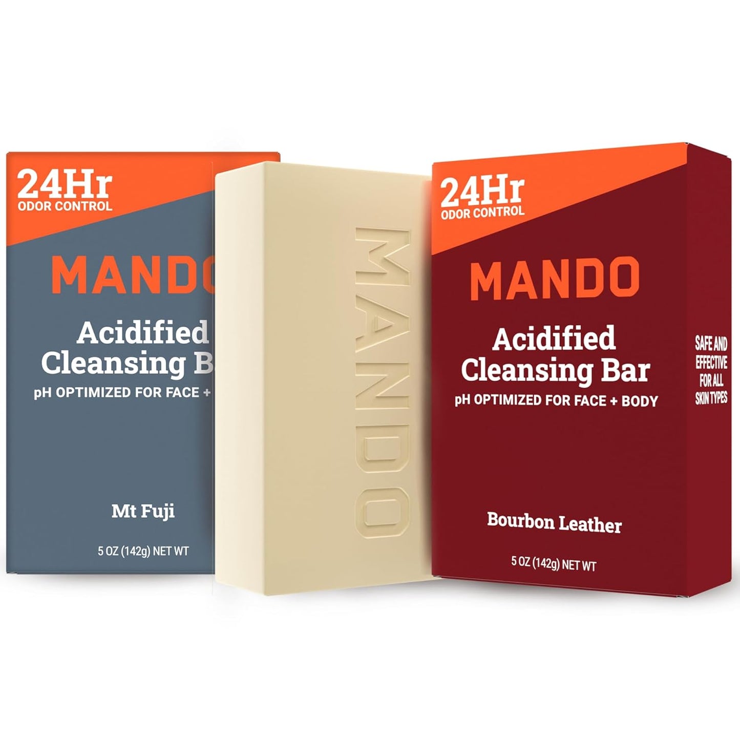 Mando 4-in-1 Acidified Cleansing Bar for Odor Control