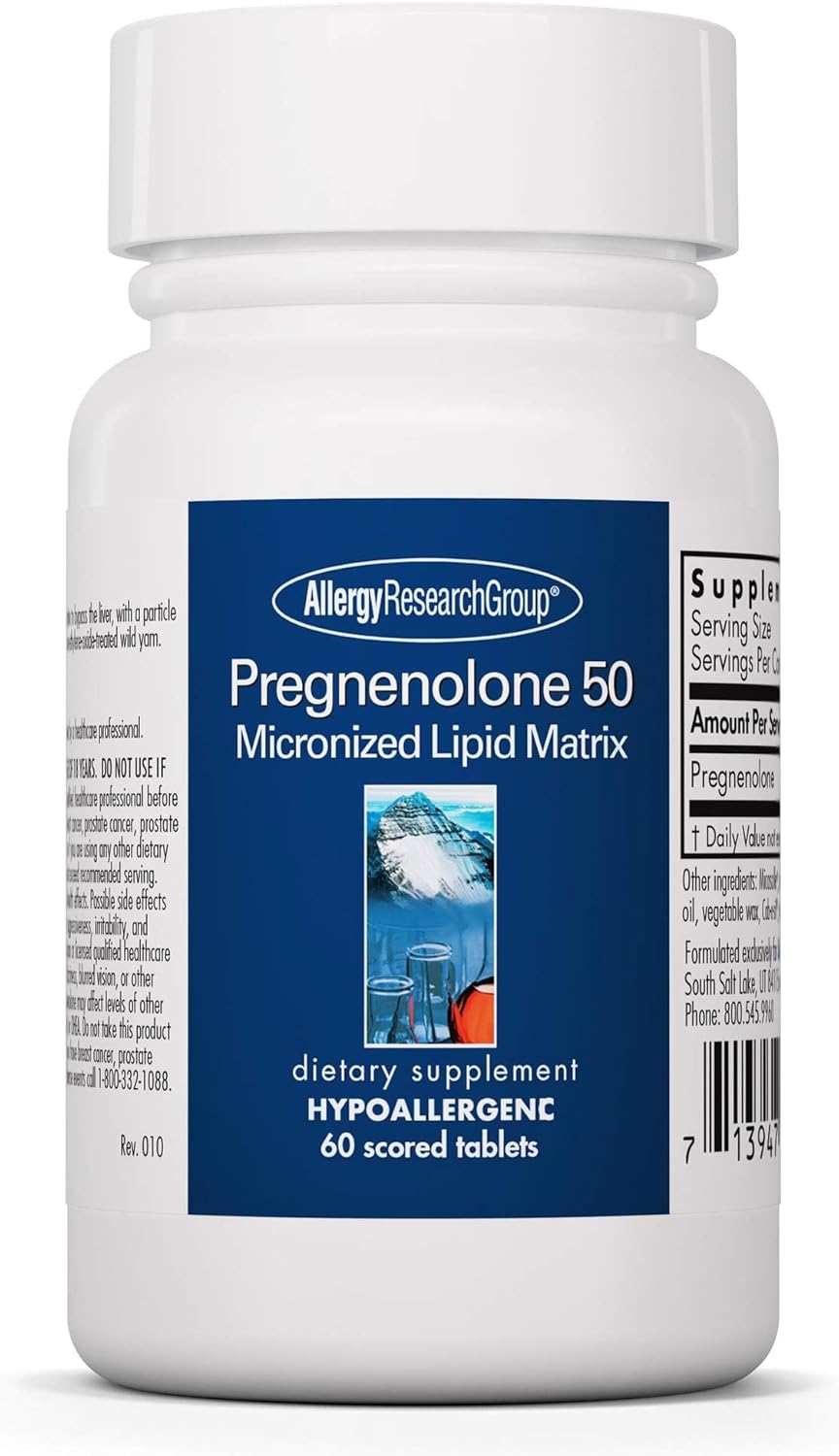 Pregnenolone Supplement for Hormone & Stress Support - 60 Count