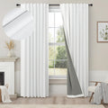 78 Inch Long Linen Textured Blackout Curtains 2 Panels Set - Total