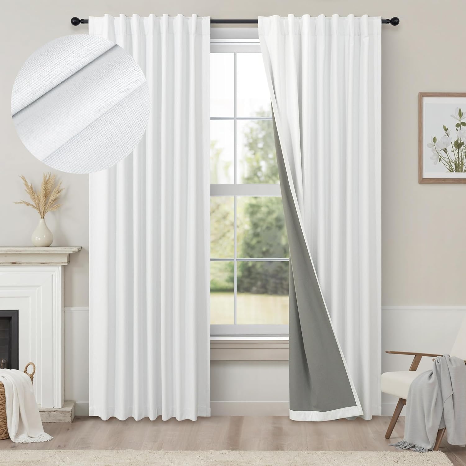78 Inch Long Blackout Curtains for Sliding Glass Doors - 2 Panels