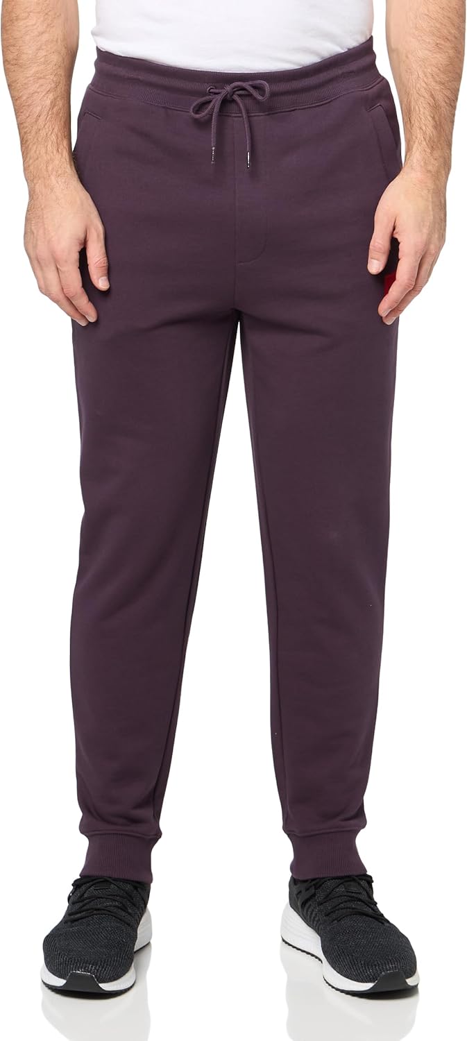 HUGO Mens Regular Fit Square Logo Jersey Drawstring Joggers Review
