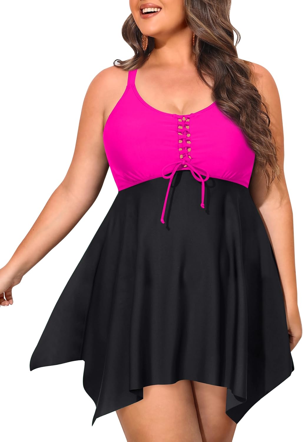NIeyook Plus Size Tankini Swimsuit for Women with Tummy Control