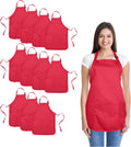 DALIX Apron Commercial Home Bib Poly-Cotton Aprons 12 Pack - Durable