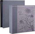 Photo Album 4x6 1000 Photos Large Capacity Leather Cover - Grey