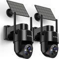 2Pack 2K HD Solar Security Cameras Wireless Outdoor - Color Night