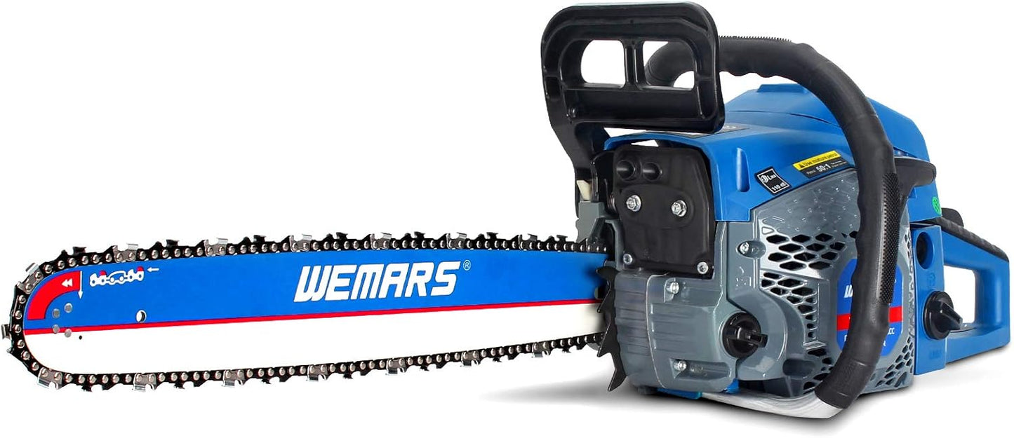 62cc Gas Chainsaw 20 Inch Powerful Cutting Tool for Wood