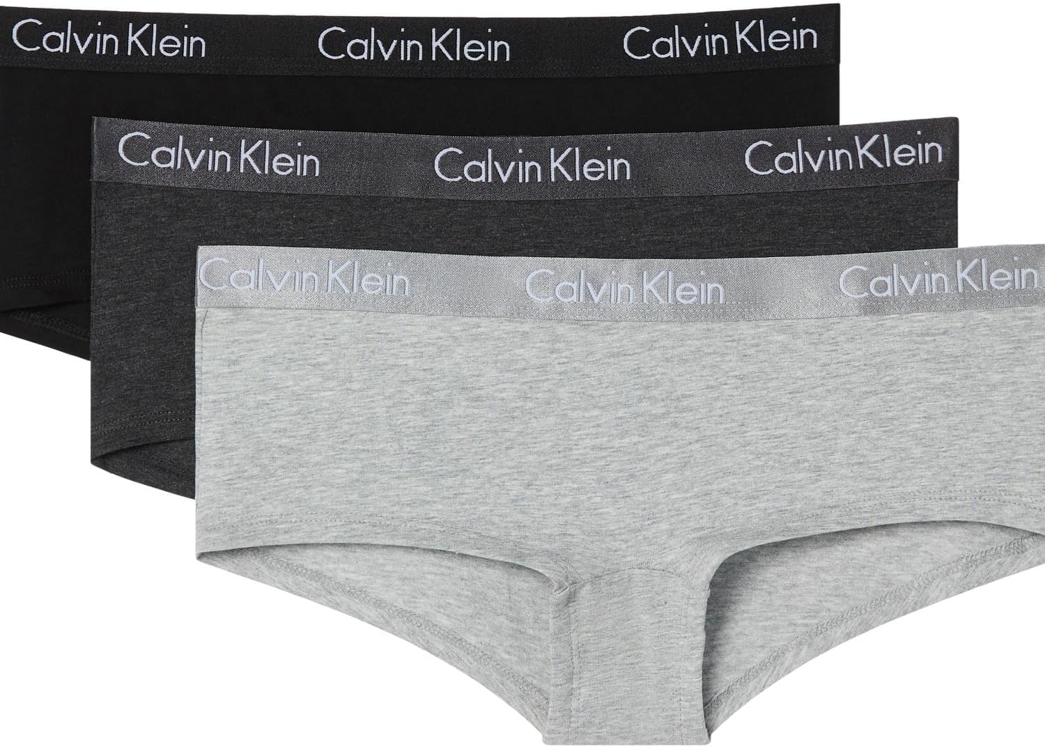 Calvin Klein womens Motive Cotton Boyshort Panties, 3 Pack Review