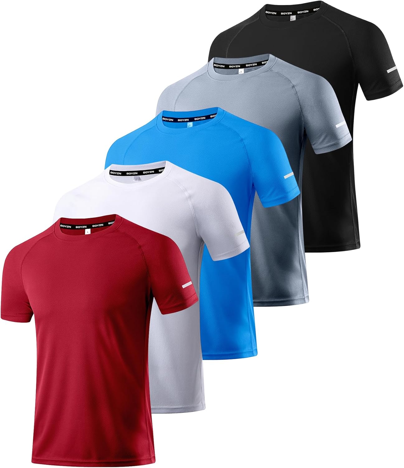 Men's Workout Running Shirts - Dry Fit Moisture Wicking Tee