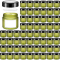60 Pcs 2 oz Glass Jars with Lids for Travel and Storage