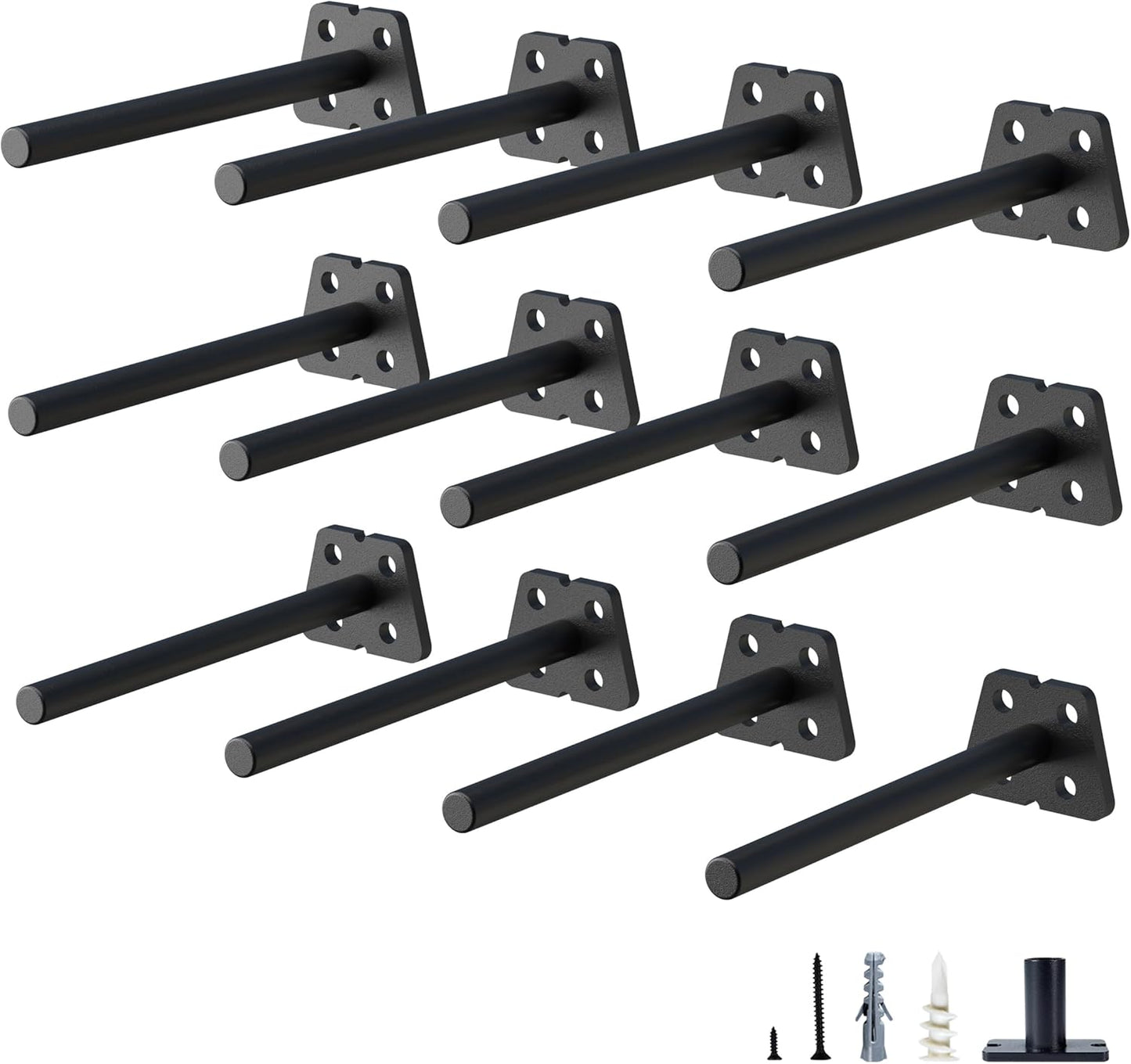 12-Pack 4 Inch Hidden Floating Shelf Bracket for Home Use