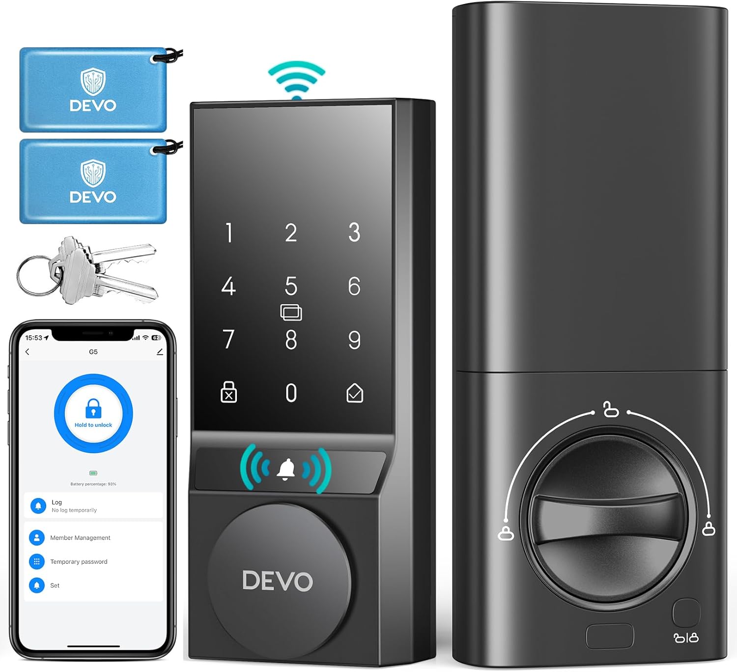 Devo G5 Smart Door Lock - Keyless Entry with Doorbell