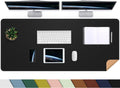 Large Desk Mat 47.2 in x 17 in Leather Desk Pad Protector - Reversible