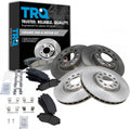 TRQ Front and Rear Brake Pad & Rotor Kit for 2013-2016 Dodge Dart