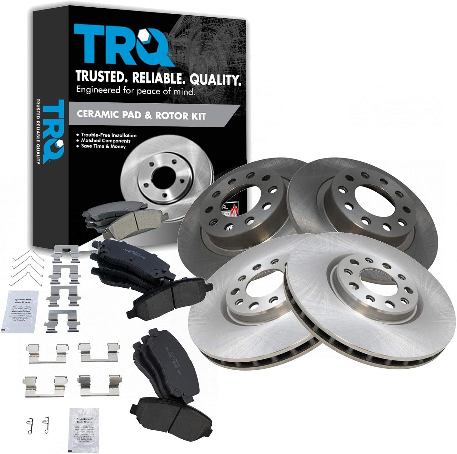 TRQ Brake Pad & Rotor Kit for 2013-2016 Dodge Dart Vehicles