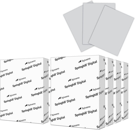 Springhill 8.5 x 11 Gray Colored Cardstock Paper for Crafts