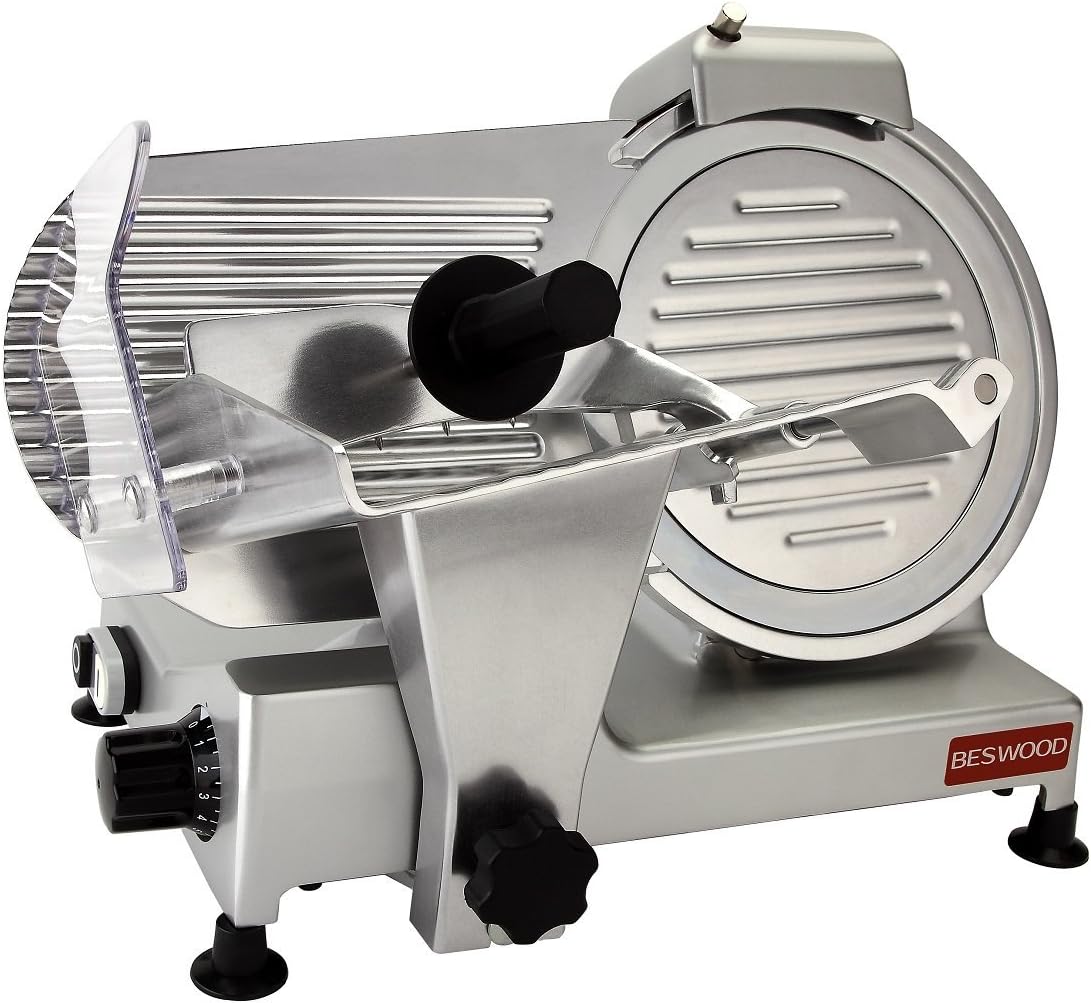 BESWOOD 10 Premium Chromium-plated Steel Blade Food Slicer