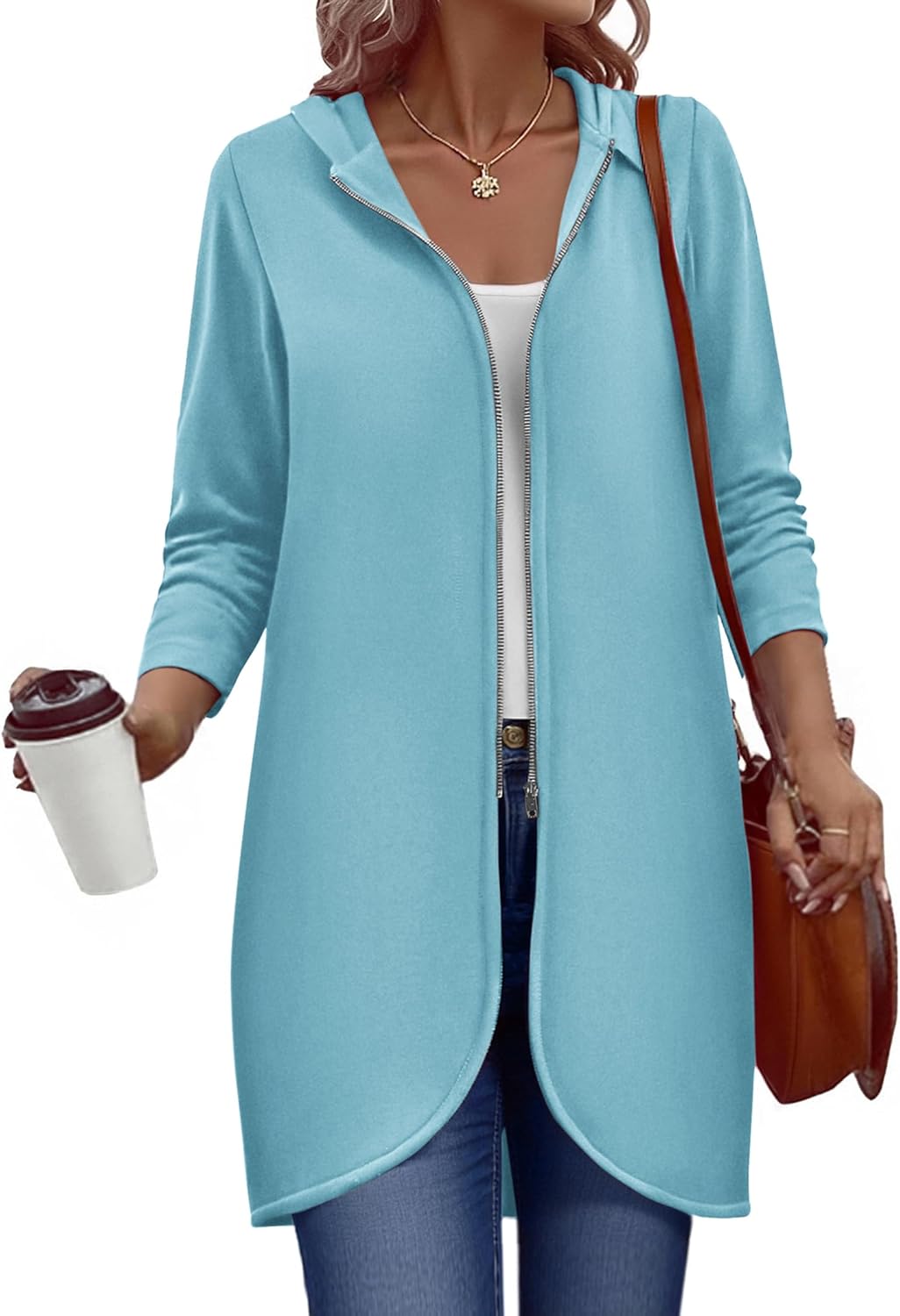 Zeagoo Women's Fall Jacket: Cozy Zip Up Hoodie for All Seasons