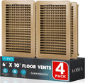 Floor Register 6x10 4 Pack Vent Covers - Durable Steel Registers