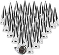 33mm x 4 3/4in Chromed Spike Lug Nut Covers Push On - Pack of 40