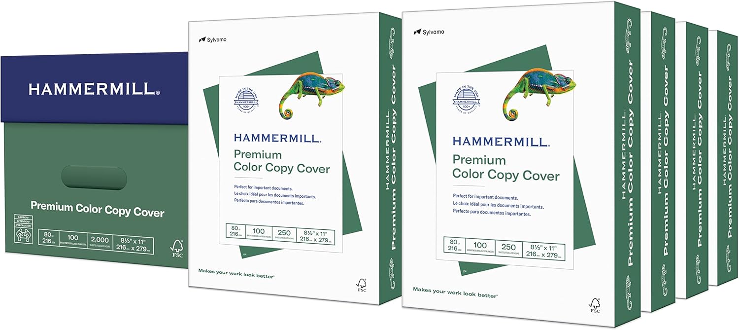 Premium Color Copy Cover Cardstock 80 lb 8.5 x 11 for Printing