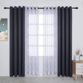 Mix and Match Curtains 54x95 in Grey Dark - 4 Panel Set
